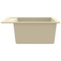 Fregadero de cocina de granito con un seno beige