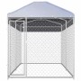 Perrera de exterior con toldo 382x192x225 cm en Casetas y cercados para perros | Comprar online en Foro24