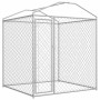 Perrera de exterior con toldo 193x193x225 cm
