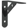 Soportes de estante 4 uds acero inoxidable negro 15x2,5x11,5 cm