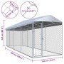 Perrera de exterior con tejado 760x190x225 cm en Casetas y cercados para perros | Comprar online en Foro24