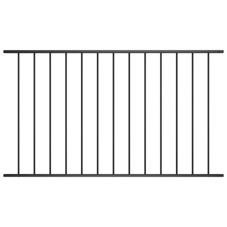 Panel de valla de acero con recubrimiento en polvo, 1,63 x 1,25 m, color negro en Paneles de vallas | Comprar online en Foro24