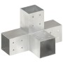 Conector de postes en forma de X metal galvanizado 81x81 mm