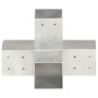 Conector de postes en forma de X metal galvanizado 81x81 mm