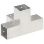 Conector de postes en forma de X metal galvanizado 81x81 mm