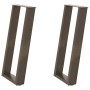 Patas para consola en forma de U (2 unidades, acero natural, 28