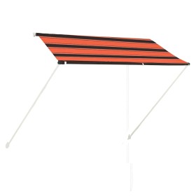 Toldo retráctil naranja y marrón 250x150 cm Toldo retráctil naranja y marrón 250x150 cm