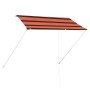 Toldo retráctil naranja y marrón 250x150 cm