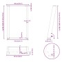Patas para mesa de comedor en forma de U (2 unidades)