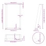 Patas para mesa de comedor en forma de U (2 unidades, acero