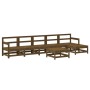 Gartenmöbel-Set 7-teilig und honigbraune Massivholzkissen von vidaXL, Gartensets - Ref: Foro24-3185972, Preis: 660,66 €, Raba...