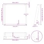 Patas para mesa de comedor en forma de U (2 unidades, acero