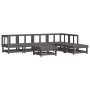 Gartenmöbel-Set 7-teilig und graue Massivholzkissen von vidaXL, Gartensets - Ref: Foro24-3185957, Preis: 675,83 €, Rabatt: %