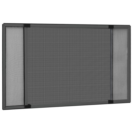 Mosquitera extensible de ventanas gris antracita (100-193)x75cm