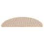 Felpudos para escaleras 15 uds 65x21x4 cm Blanco y marrón