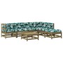 Gartenmöbel-Set 7-teilig und Kissen aus imprägnierter Kiefer\n von vidaXL, Gartensets - Ref: Foro24-3185968, Preis: 670,90 €,...