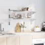 Estante de pared acero inoxidable plateado 100x40x60 cm