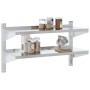 Estante de pared acero inoxidable plateado 100x40x60 cm