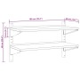 Estante de pared acero inoxidable plateado 100x40x60 cm