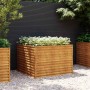 Jardinera de acero corten 100x100x69 cm en Maceteros y jardineras | Comprar online en Foro24