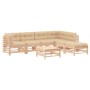 7-teiliges Gartenmöbel-Set und Massivholzkissen von vidaXL, Gartensets - Ref: Foro24-3185976, Preis: 577,07 €, Rabatt: %