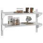 Estante de pared acero inoxidable plateado 100x23,5x60 cm