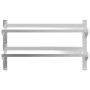 Estante de pared acero inoxidable plateado 100x23,5x60 cm