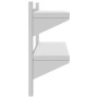Estante de pared acero inoxidable plateado 100x23,5x60 cm