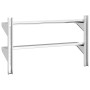 Estante de pared acero inoxidable plateado 100x23,5x60 cm