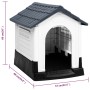 Casa para perro gris 57x68x66 cm polipropileno