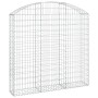 Cesta gaviones forma arco hierro galvanizado 150x30x140/160 cm en Maceteros y jardineras | Comprar online en Foro24