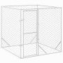 Perrera de exterior acero galvanizado plateado 2x2x2 m en Casetas y cercados para perros | Comprar online en Foro24