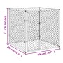Perrera de exterior acero galvanizado plateado 2x2x2 m en Casetas y cercados para perros | Comprar online en Foro24