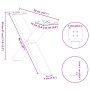 Patas para mesa de centro en forma de X (2 unidades)