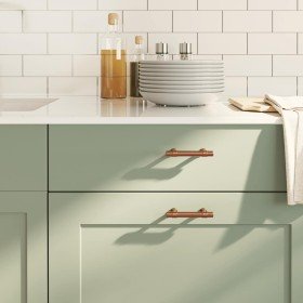 Tiradores para armarios 10 uds acero inoxidable bronce 64 mm