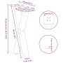 Patas para mesa de centro en forma de X (2 unidades)