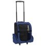 Carro plegable para mascotas multiusos azul