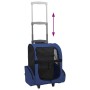 Carro plegable para mascotas multiusos azul
