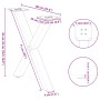 Patas para mesa de centro en forma de X (2 unidades)