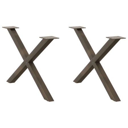 Patas para mesa de centro en forma de X (2 unidades), acero