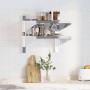 Estante de pared acero inoxidable plateado 50x40x48 cm