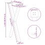 Patas para mesa de comedor en forma de X (2 unidades)