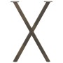 Patas para mesa de comedor en forma de X (2 unidades, acero
