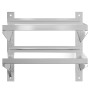 Estante de pared acero inoxidable plateado 50x40x48 cm