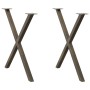 Patas para mesa de comedor en forma de X (2 unidades, acero