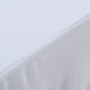 Fundas elásticas para mesa 2 uds con falda 243x76x74 cm blanco