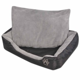 Cama para perro con cojín acolchado Talla L negra