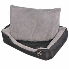 Cama para perro con cojín acolchado Talla L negra