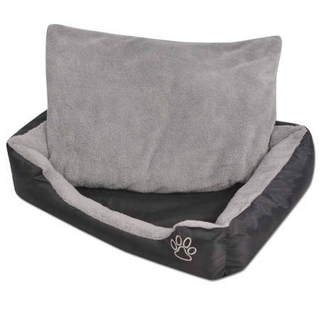 Cama para perro con cojín acolchado Talla L negra