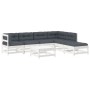 7-piece garden furniture set with solid white wood and cushions by vidaXL, Garden sets - Ref: Foro24-3185963, Price: 535,00 €...